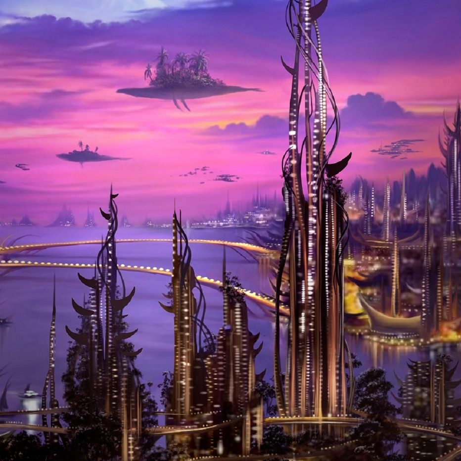 Silhouette of a hiker at sunset